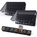 Norcho Monthly Pill Organizer, 28 Day Pill Box with Large Compartments, 4-Week Medicine Organizer for Vitamins & Supplements, 28 Grids, Black, 2 Pack