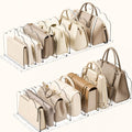 Norcho Purse Organizer for Closet, Clear Handbag Storage Organizer, Adjustable Clutch Holder, 4-Pack Bookshelf Dividers for Sweaters, Bedroom Storage Organizer