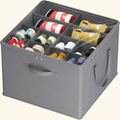 Norcho Shoe Storage Organizer for Closet, Large Fabric Box with Clear Cover, Foldable, Fits 12-16 Pairs Boots/Heels/Sneakers, 1 Pack Gray