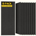 10-PCS Wood Wall Panels for Interior Wall Decor, 47.2" x 23.6" Soundproof Acoustic Wall Panels, Black