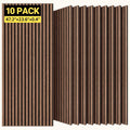 10-Piece Wood Wall Panels for Interior Wall Decor, 47.2" x 23.6" Soundproof Acoustic Wall Panels, Brown