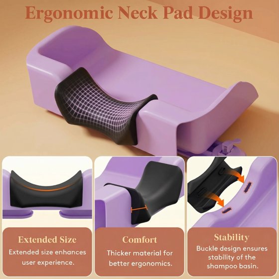 Hair Wash Basin for Kids, Portable Shampoo Bowl, Hair Washing Tray for Sink at Home, Hair Washing Station, Grape Purple