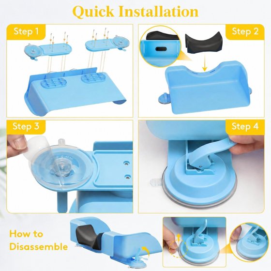 Hair Wash Basin for Kids, Portable Shampoo Bowl, Hair Washing Tray for Sink at Home, Hair Washing Station, Ocean Blue