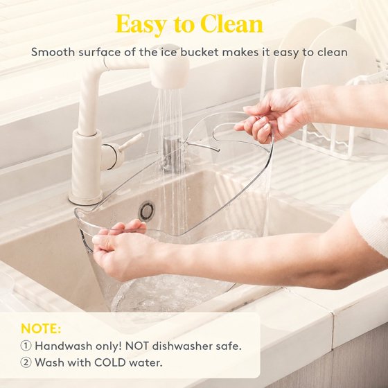 Norcho 6.5L Ice Bucket for Parties, Portable Drink Chiller Tub with Scoop, Plastic Beverage Cooler for Champagne, Wine, Beer and Cocktails
