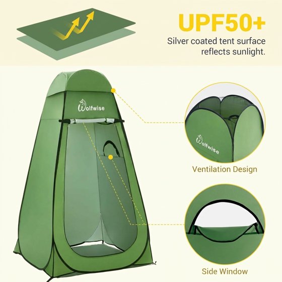 Norcho Pop Up Changing Tent for Beach Camping, Portable Shower Privacy Shelter Instant, 6.2-6.9ft High