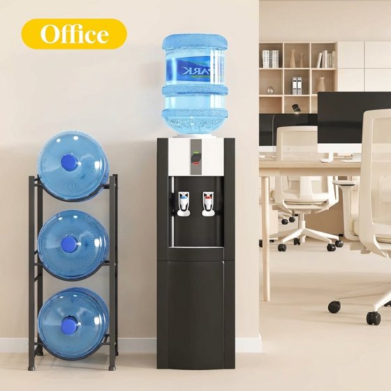 Norcho 5 Gallon Water Jug Holder, 3 Tier Water Bottle Stand with 3 Slots, Heavy Duty Water Dispenser Rack for Home and Office