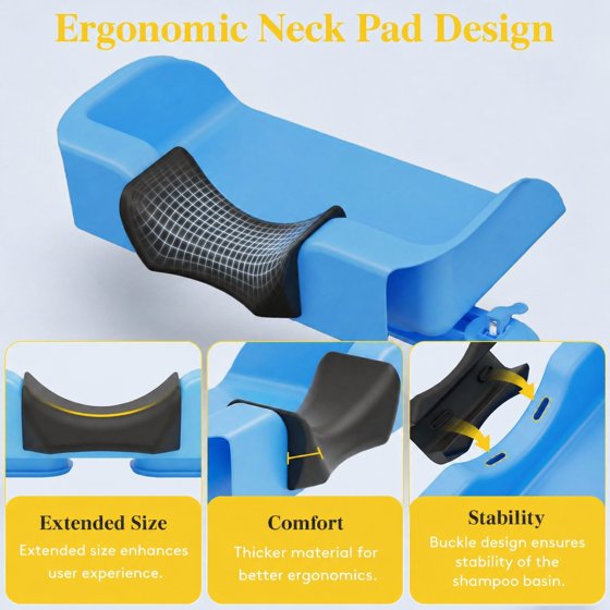 Hair Wash Basin for Kids, Portable Shampoo Bowl, Hair Washing Tray for Sink at Home, Hair Washing Station, Ocean Blue