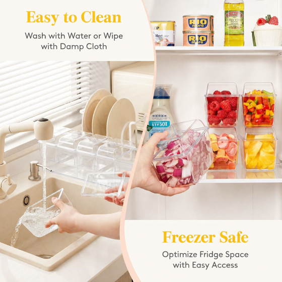 Norcho 2-Pack Ice Chilled Condiment Caddy 5 Containers, Condiment Server with Lid, Serving Tray Platter with Removable Dishes for Bar, Fruit, Salad, Taco Party & Garnishes