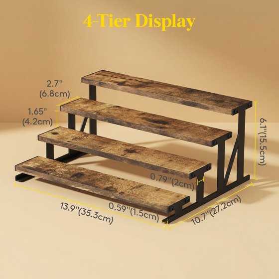 Wooden Cologne Stand, 14" Perfume Shelf and Organizer, Anti-Slip Cologne Shelf, Fragrance Organizer, Brown