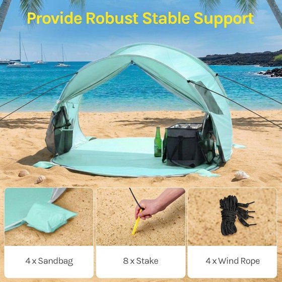 Norcho 79x49x38" Pop Up Beach Tent UPF50+ Sun Shelter, Instant Shad