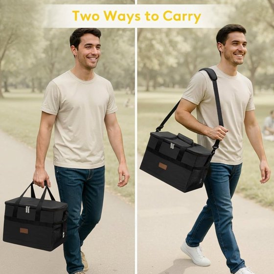 Norcho Collapsible Insulated Cooler Bag 30-60 Cans, Leakproof Portable Soft Tote for Camping BBQ Outdoor