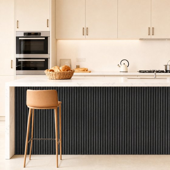 10-PCS Wood Wall Panels for Interior Wall Decor, 47.2" x 23.6" Soundproof Acoustic Wall Panels, Black