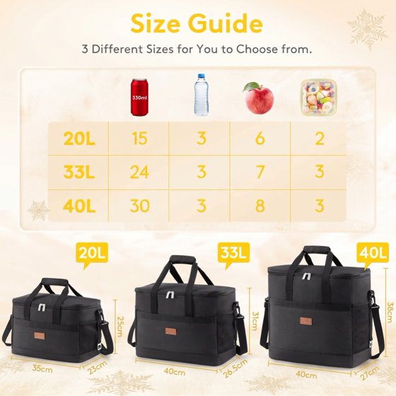 Norcho Collapsible Insulated Cooler Bag 30-60 Cans, Leakproof Portable Soft Tote for Camping BBQ Outdoor