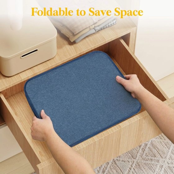 Norcho 80L Tall Collapsible Laundry Hamper with Handles, Foldable Portable Clothes Basket for Dorm Bathroom, Dark Blue
