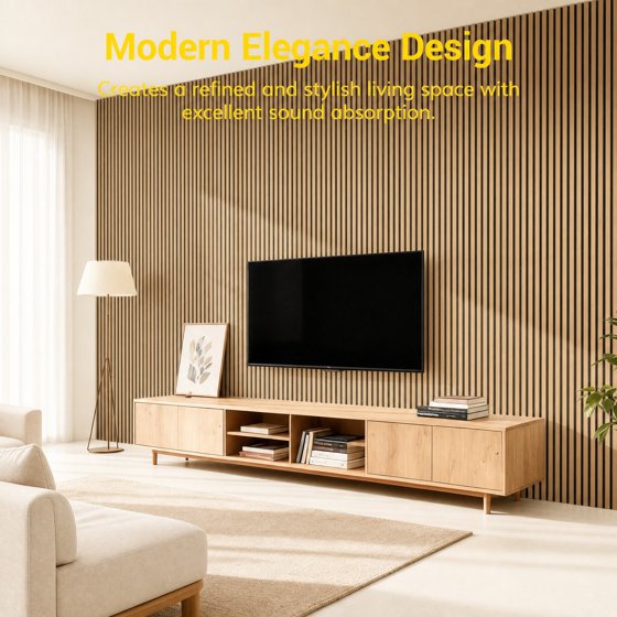 10-Piece Wood Wall Panels for Interior Wall Decor, 47.2" x 23.6" Soundproof Acoustic Wall Panels, Walnut
