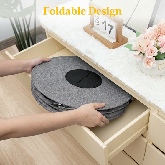 Norcho 26 Gal/100L Round Recycling Bin with Lid, Reusable Inner Bag for Can Bottle Paper Plastic Glass Stickers, Black