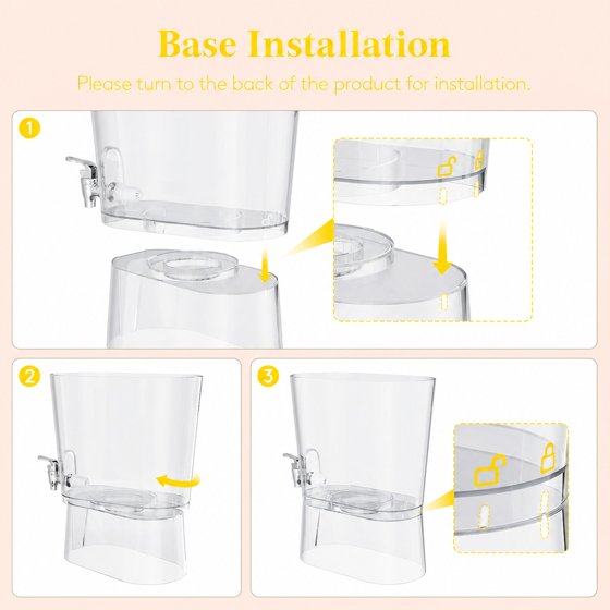 Norcho 2.1 Gallon Drink Dispenser for Parties with Stand and Ice Core, Clear Plastic Beverage Dispenser with Spigot for Juice, Tea, Soda, BPA-Free Lemonade Water Pitcher for Fridge and Events