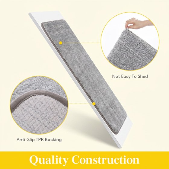 Norcho 35x24" Water Absorbent Door Mat, Low Profile Non Slip Rubber Indoor Entrance Rug Dirt Trapper, Grey